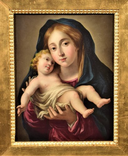 Vergine col Bambino  olio su rame